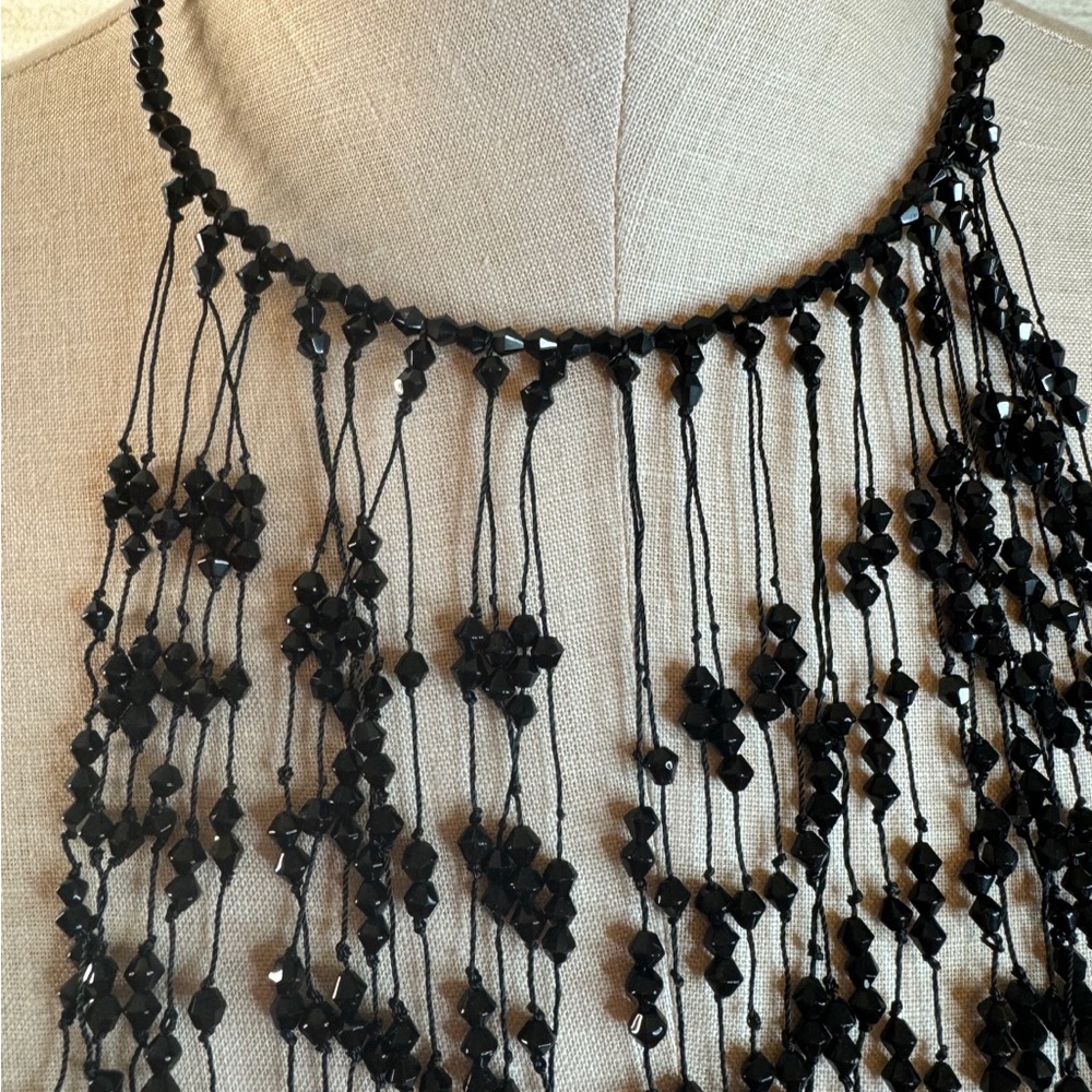 Express Bold Black Statement Necklace. Beaded. Nw… - image 5